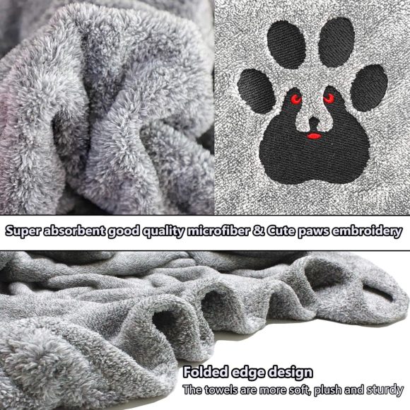 Super Absorbent Dog Bath Towels For Fast Drying - Soft Microfiber Towel For Dogs And Cats - Image 10