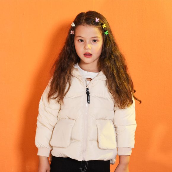 Children S Autumn And Winter Short Thick Hooded Warm Jacket - Image 3