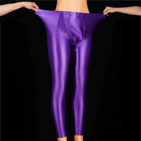 Shiny Sexy Men's Leggings Slim Fit Free Plus Size - Image 3