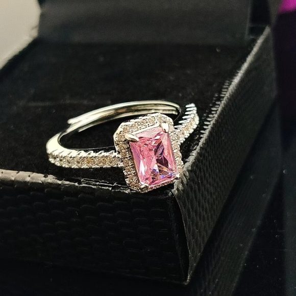 Korean Style Ornament Niche Personality Ladder T Square Zircon Open Ring - Image 7
