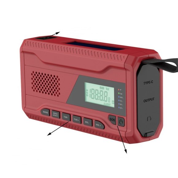 Outdoor Emergency Radio Solar Hand-generated High Brightness Lighting - Image 5