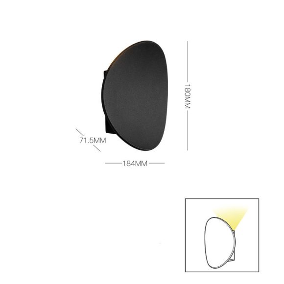 Wall Lamp LED Simple Round White Balcony Background Wall Lamp Bedroom Wall Lamp Decoration - Image 7