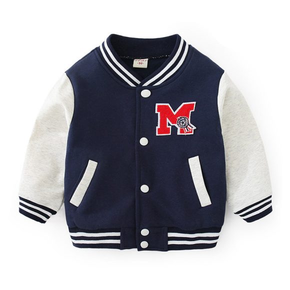 Children's Cardigan Jacket Baseball Sweater Set - Image 5