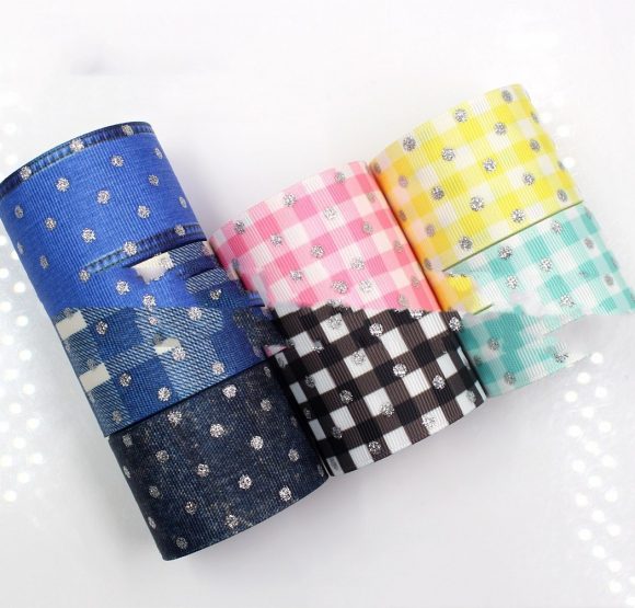 25mm Plaid Laser Silver Thermal Transfer Thread Ribbon - Image 3