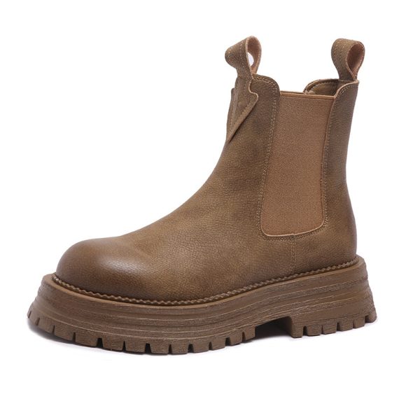 British Style Complex Sleeve Motorcycle Boots Women - Image 3