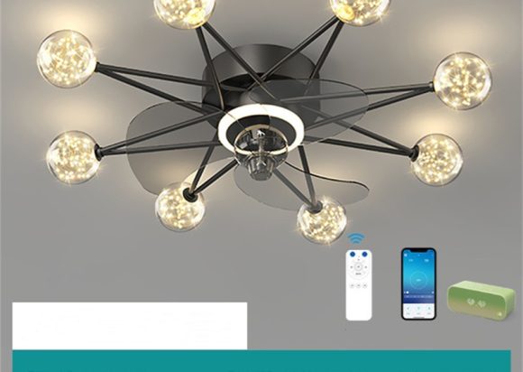 Nordic Ceiling Fan Lights Living Room Dining Room Full Of Stars - Image 7