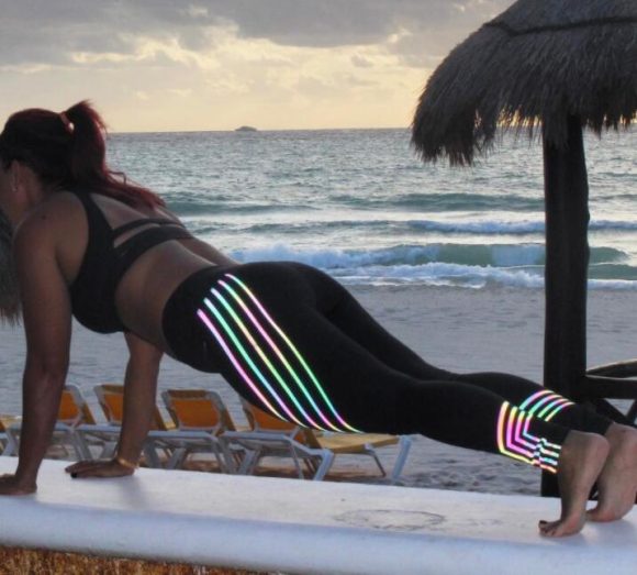 Fitness Yoga Pants Laser Printed Slimming Sports Leggings - Image 3