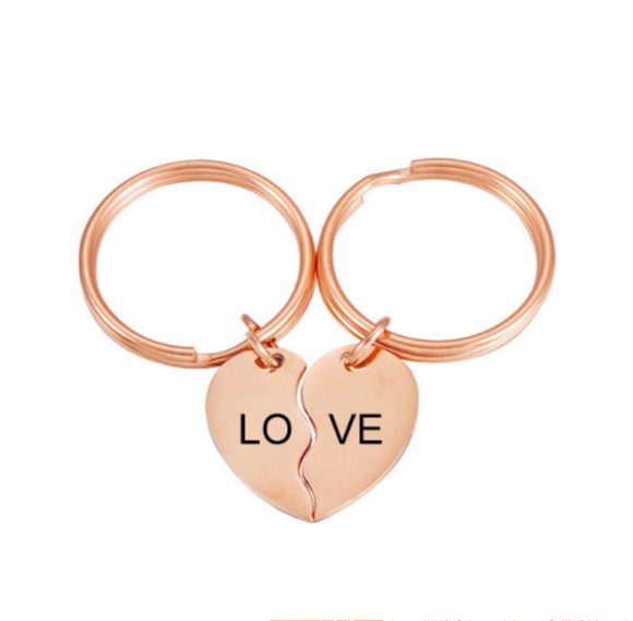 Love Stainless Steel Lettering Keychain Pendant Friend Couple - Image 10