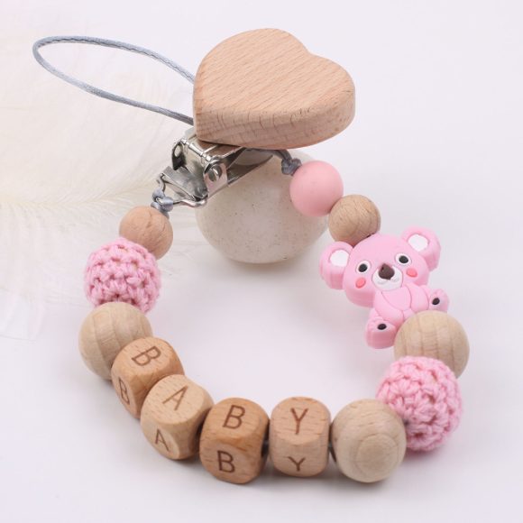 Baby products soothing beech wood mouth chain clip - Image 6