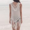 Sexy Cover Up Summer Beach Wear Tassel Bathing Suit Pareo Swimsuit Bikini Sunscreen One Piece Robe Beach Tunic Swimwear - Image 2