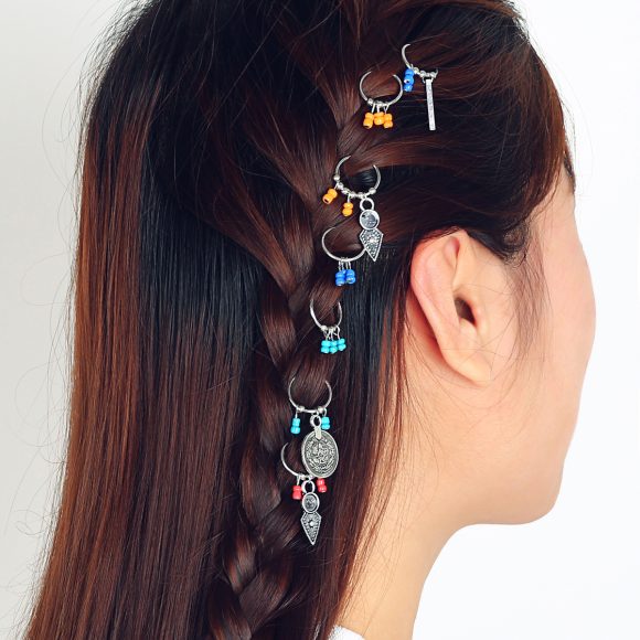 Simple Headdress Leaf Coin Pendant Hairpin - Image 4
