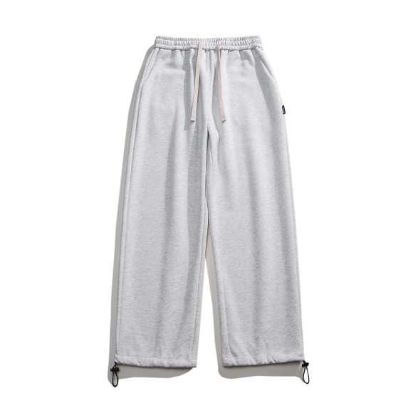 Drawstring Ankle-tied Loose Straight Sweatpants - Image 4