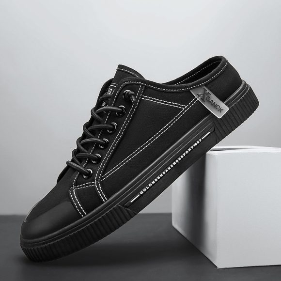 Men's Versatile Casual Sneakers Heelless Canvas Shoes - Image 3