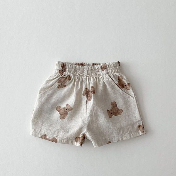 Ins Baby Loose Thin Cotton And Linen Shorts Childish Style - Image 2