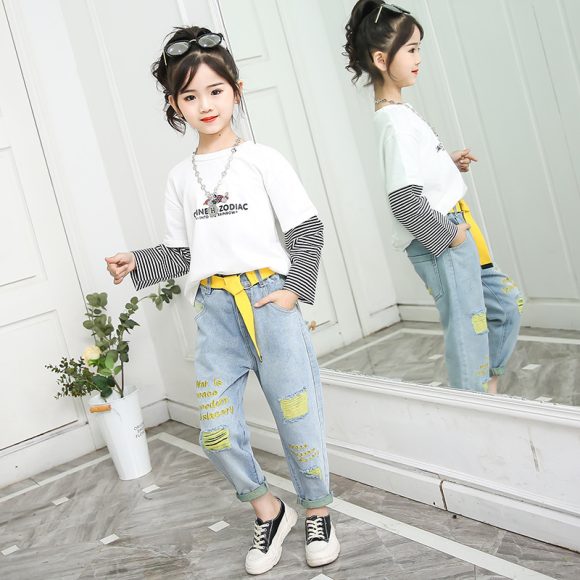 Big Children Loose Children In Spring Beggar Pants - Image 5