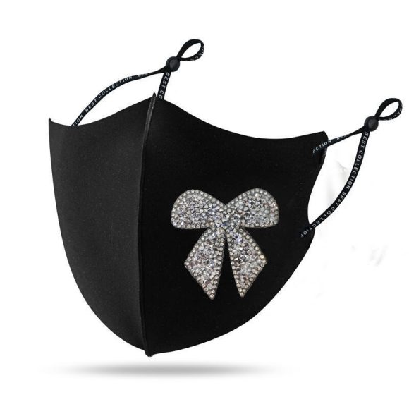 Diamond Mask Shiny Diamond Bow Creative Cloth Mask - Image 3
