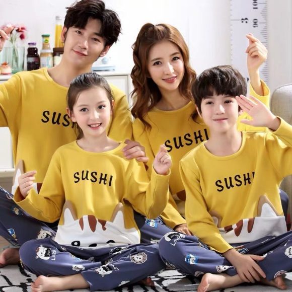Parent-child Pajamas Cotton Long Sleeve Cartoon Children's Loungewear - Image 4