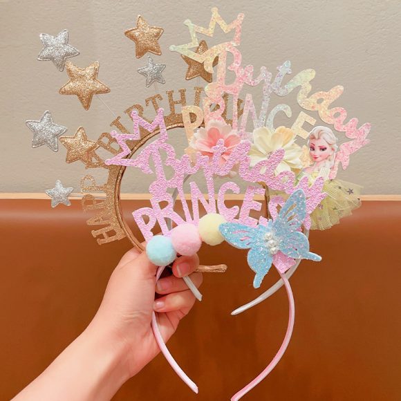 New Cute Children's Headband Princess Birthday Photo Decoration Accessories - Image 4