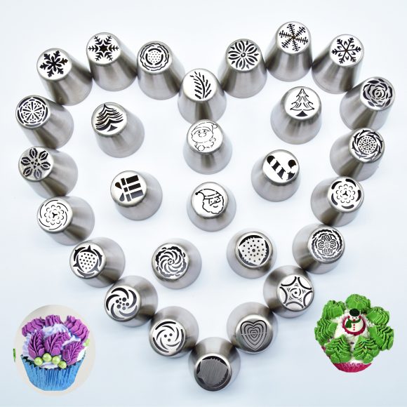 DIY Series Stainless Steel Christmas Decorating Mouth 30 Variety of Cakes Decoration Tools - Image 10