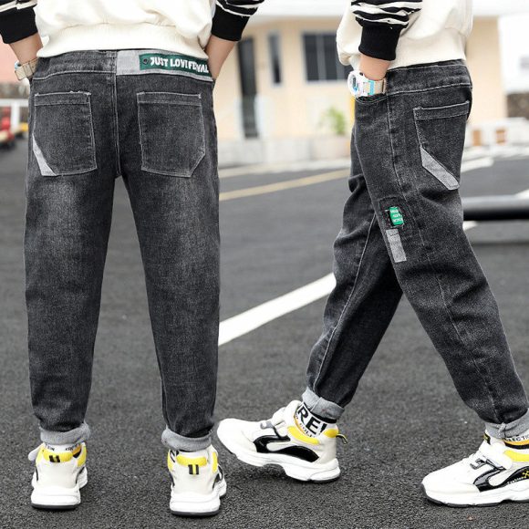 Boys Jeans Autumn And Winter New One-piece Velvet - Image 10