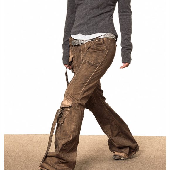 Waste Soil American Workwear Bootcut Trousers - Image 3