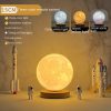 Creative 3D Magnetic Floating Levitating Moon Lamp Touch Control 3 Color Moon Light Lunar Night Light For Home Office Room Decor - Image 6
