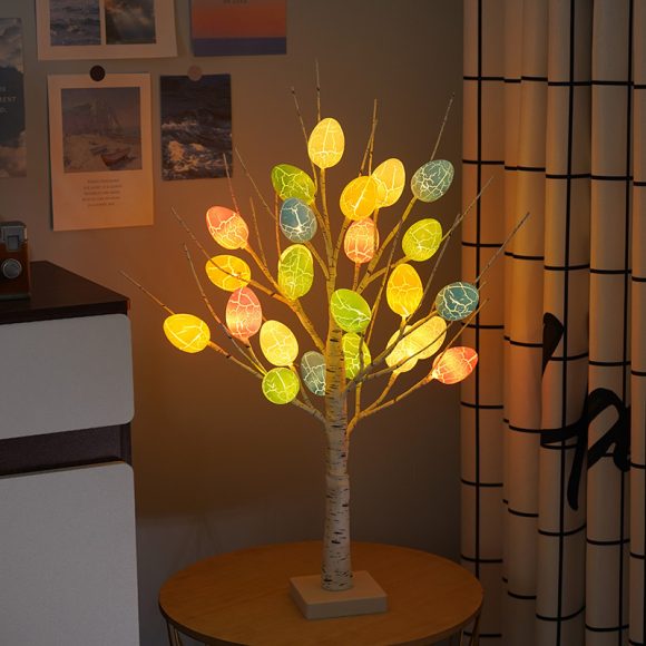 Easter Decoration 60cm Birch Tree Home Easter Egg LED Light Gift Spring Party Tabletop Ornaments Light Easter Party Kids Gifts - Image 7