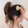 Tulips High Ponytail Hair Claws Barrettes Women Back Of Head Fixed Artifact Headband - Image 5