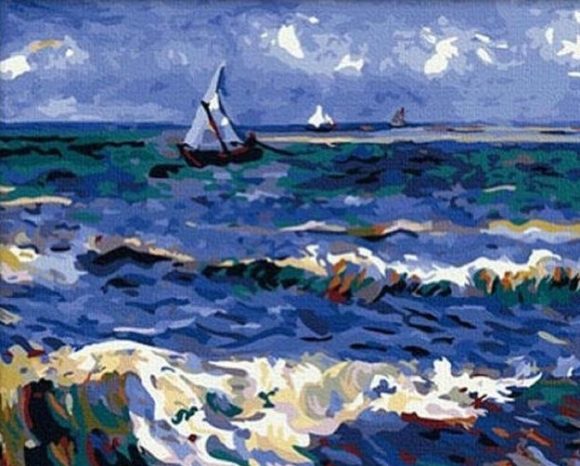 Best Pictures DIY Digital Oil Painting Paint By Numbers Christmas Birthday Unique Gift Van gogh starry sky of the rhone river - Image 2