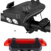 Motorcycle Bicycle Phone Holder Support Charging For Cell Phone With Bike Bell Power Bank Bicycle Front Lamp Flashlight - Image 5