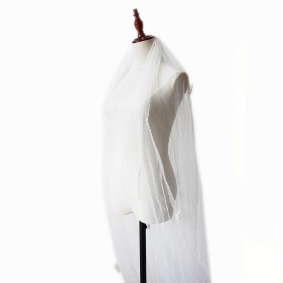 Bridal Church Wedding Pearl Long Tail Tulle - Image 6
