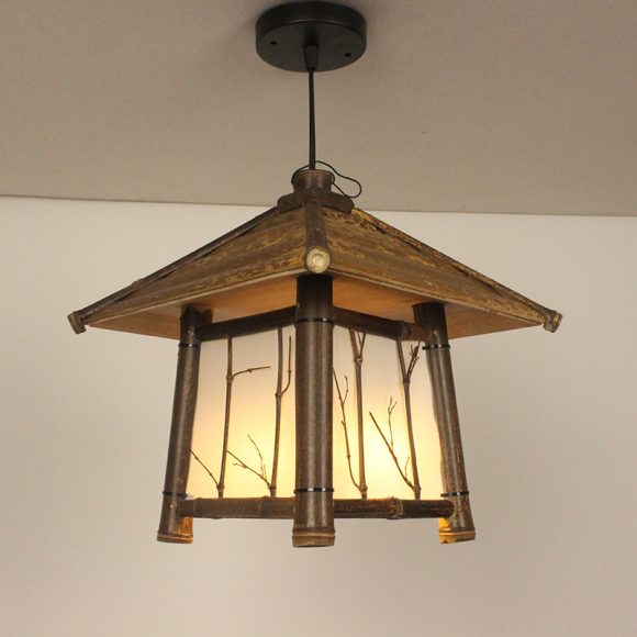 Retro Chinese Style Chandelier Tea Room Southeast Asia Chandelier Bamboo Lamp - Image 5