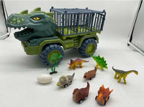 Large Engineering Vehicle Dinosaur Children's Toy Car Set - Image 2