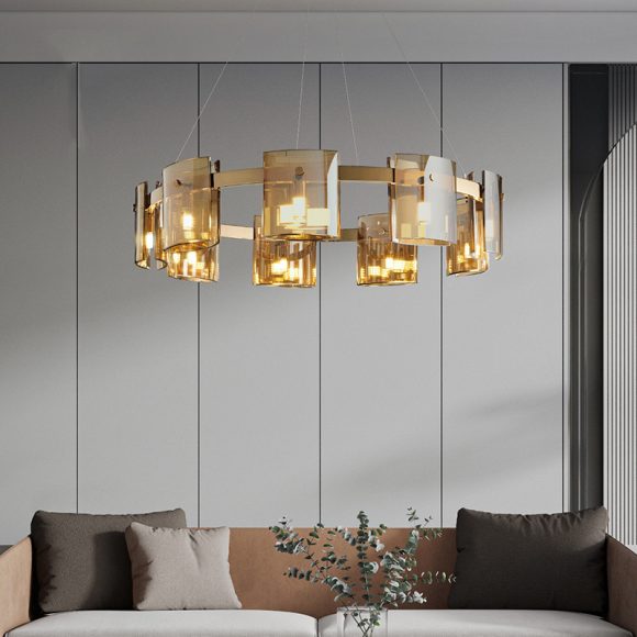 Modern Simple Glass Living Room Chandelier Bedroom Study Personality - Image 6