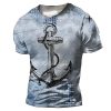 Men's Casual Loose Short Sleeves T-shirt Round Neck - Image 2
