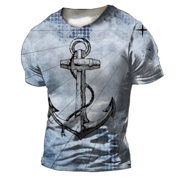 Men's Casual Loose Short Sleeves T-shirt Round Neck - Image 2