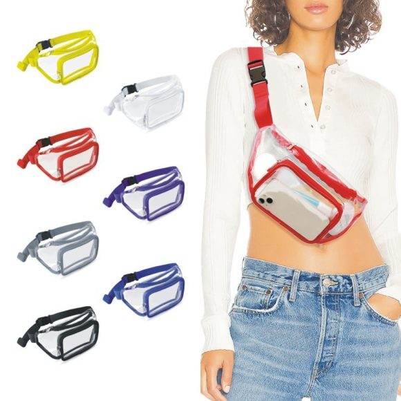 PVC Waist Bag Outdoor Sports Transparent Belt Bag - Image 7