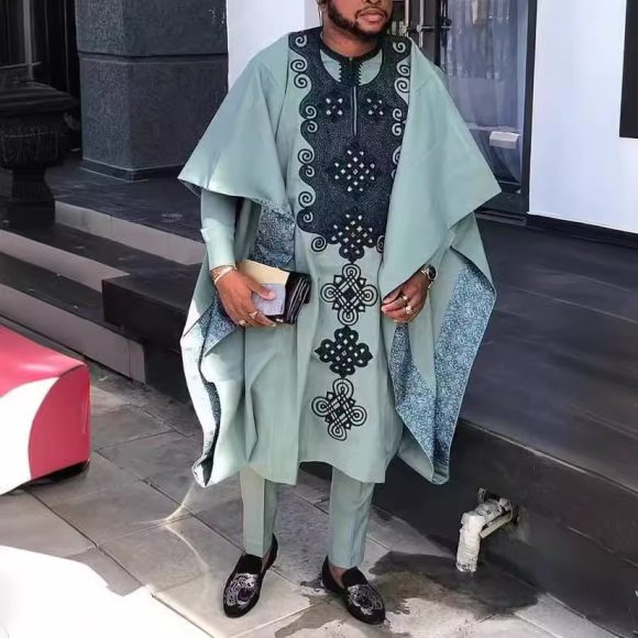 African Ethnic Print Casual Men's Three-piece Suit - Image 3