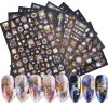 New Nail Stickers 3D Christmas Series Two-color Golden Laser Snowflake Thin Stickers Nail Art Design Nail Art Stickers - Image 6