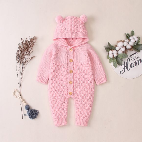 Hooded knitted jumpsuit - Image 3