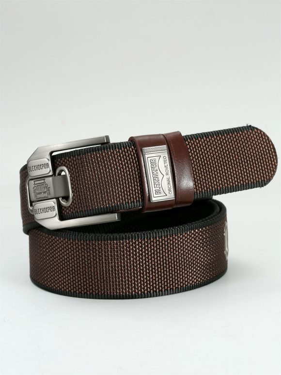Pin Buckle Canvas Belt Cargo Pants Casual Retro Decorative Belt Fashion Men - Image 2