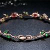 Plated crystal ladies bracelet - Image 4