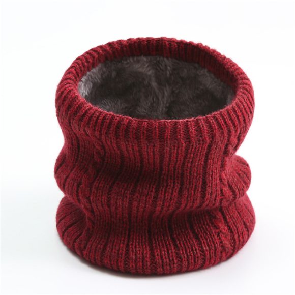 Twist Wide Striped Fleece-lined Knitting Scarf For Men - Image 10