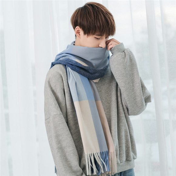 Warm Tassel Plaid Bristle Scarf - Image 7