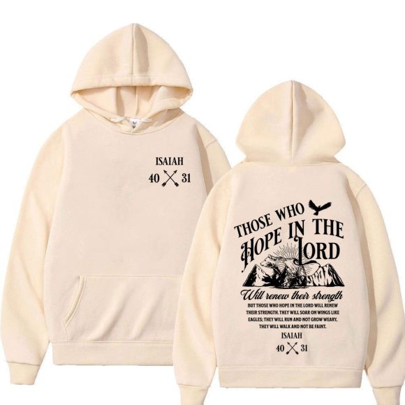 Christian Jesus Letters Print Hoodies Men Women's Clothing - Image 9