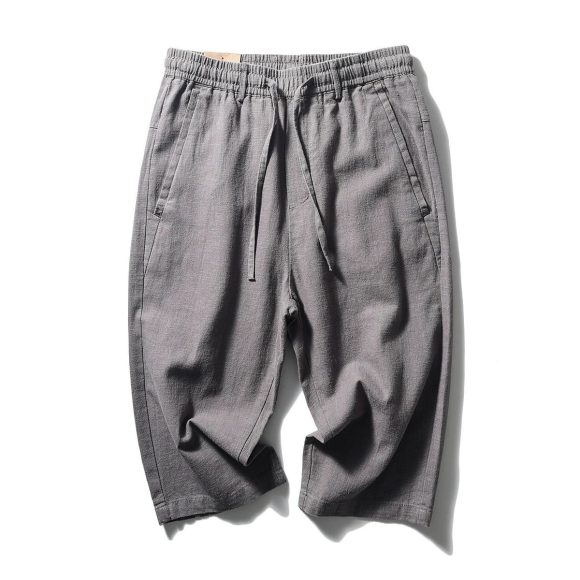 Casual Cool Breathable Cotton Linen Capri Pants - Image 2