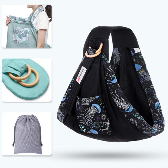 Baby Wrap Carrier Sling Adjustable Infant Comfortable Nursing Cover Soft Breathable Breastfeeding Carrier - Image 8