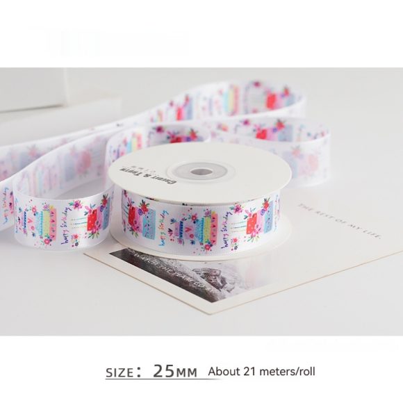 Color Heat Transfer Craft Ribbon Balloon Color Cake Packaging Gift Ribbon - Image 3