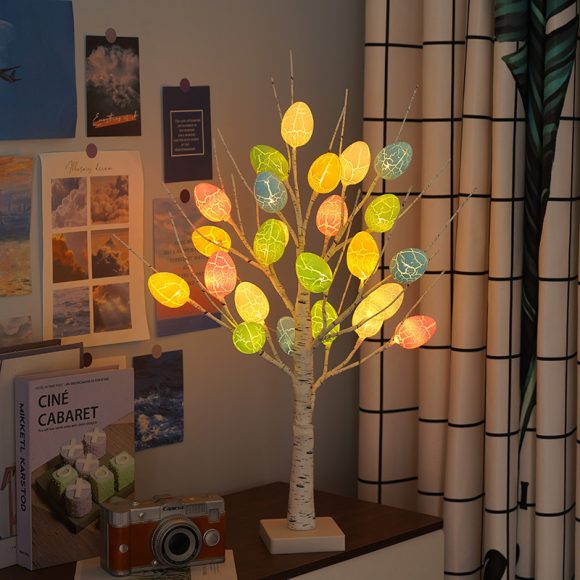 Easter Decoration 60cm Birch Tree Home Easter Egg LED Light Gift Spring Party Tabletop Ornaments Light Easter Party Kids Gifts - Image 4