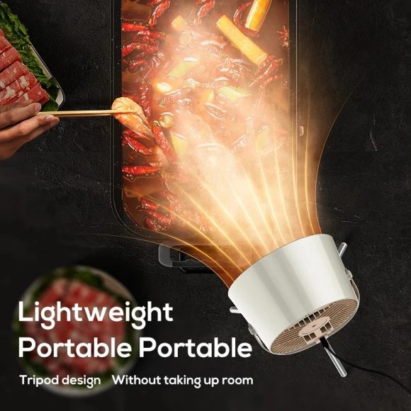 2024 New Portable Desktop Exhaust Fan Small Kitchen Hood Extractor Barbecue USB Charging Desktop Range Hoods Mini Suction Cooker Hood Kitchen Gadgets - Image 5